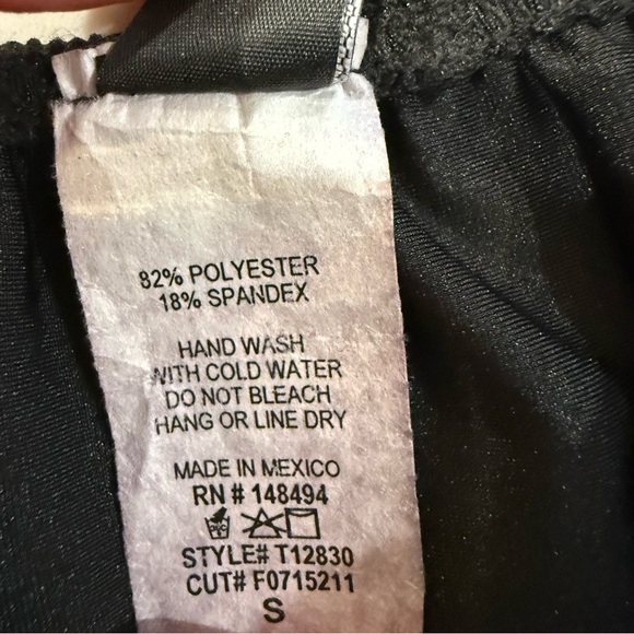 Windsor Gleam And Glow Rhinestone Bustier Top Women’s Small Black Cropped Satin - Picture 10 of 12